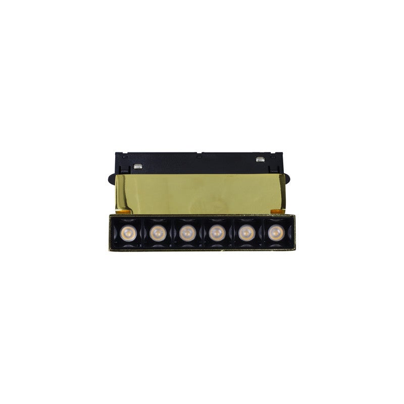 Jana Light Magnetic Track, shiny gold, rectangular track, movable, 6 lenses, 6 watts, 11 cm, 48VDC, Warm jana Light - Image 2